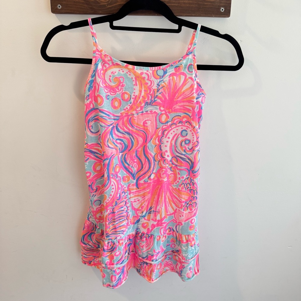 Lilly Pulitzer Girls‎ Arella Tank Dress Pink Fish Print Large (8-10)
